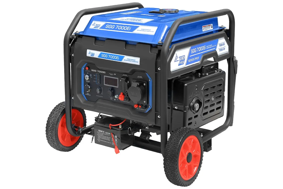 ТСС SGG 7000Ei с колесами