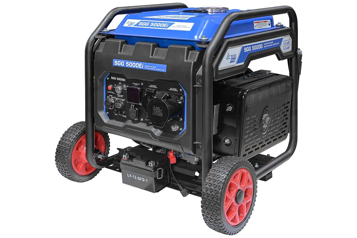 ТСС SGG 5000Ei с колесами