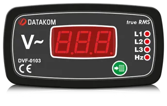DVF-0103 вольтметр-частотомер, 3-фазный, 96x48