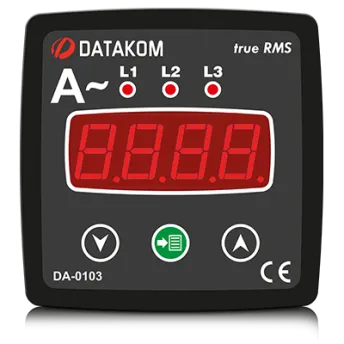 DA-0103 амперметр, 3-фазный, 72х72