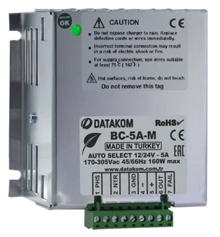 BC-5A-M Зарядное устройство (12В/24В, 5А, 220-240В)