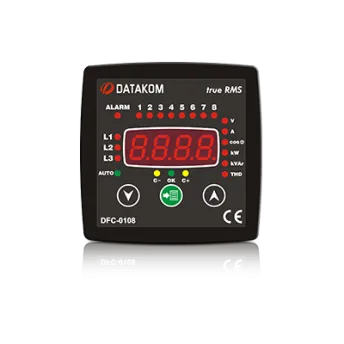 DFC-0108 Контроллер коэффициента мощности (8 ступеней) 96x96 мм