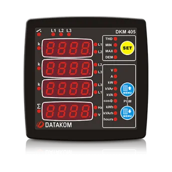 DKM-405 Анализатор сети, 96х96мм, THD, 1-вход, 1-выход, AC