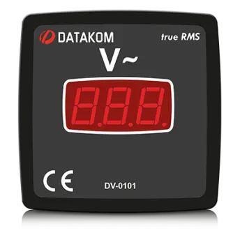 DV-0101 вольтметр, 1-фазный, 72x72