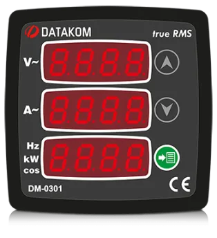 DM-0301 мультиметр, 1-фазный, 3 дисп. 72х72