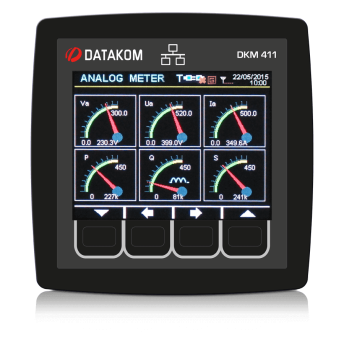 DKM-411 Анализатор 96x96мм, 3.5”TFT цв, Ethernet, USB/Host, USB/Dev, RS485, RS232, 2-вх, 2-вых