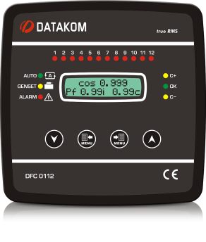 DFC-0112 Контроллер реактивной мощности (12 степеней, SVC) 144х144 мм