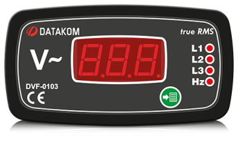 DVF-0103 вольтметр-частотомер, 3-фазный, 96x48