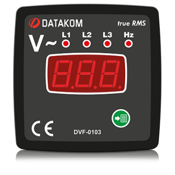 DVF-0103 вольтметр-частотомер, 3-фазный, 72x72