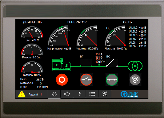 Сенсорные панели для мониторинга электростанций 8071ip/8072ip (Размер экрана 7", разрешение 800x480)
