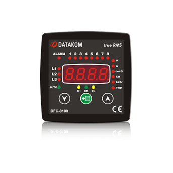 DFC-0108 Контроллер коэффициента мощности (8 ступеней) 96x96 мм