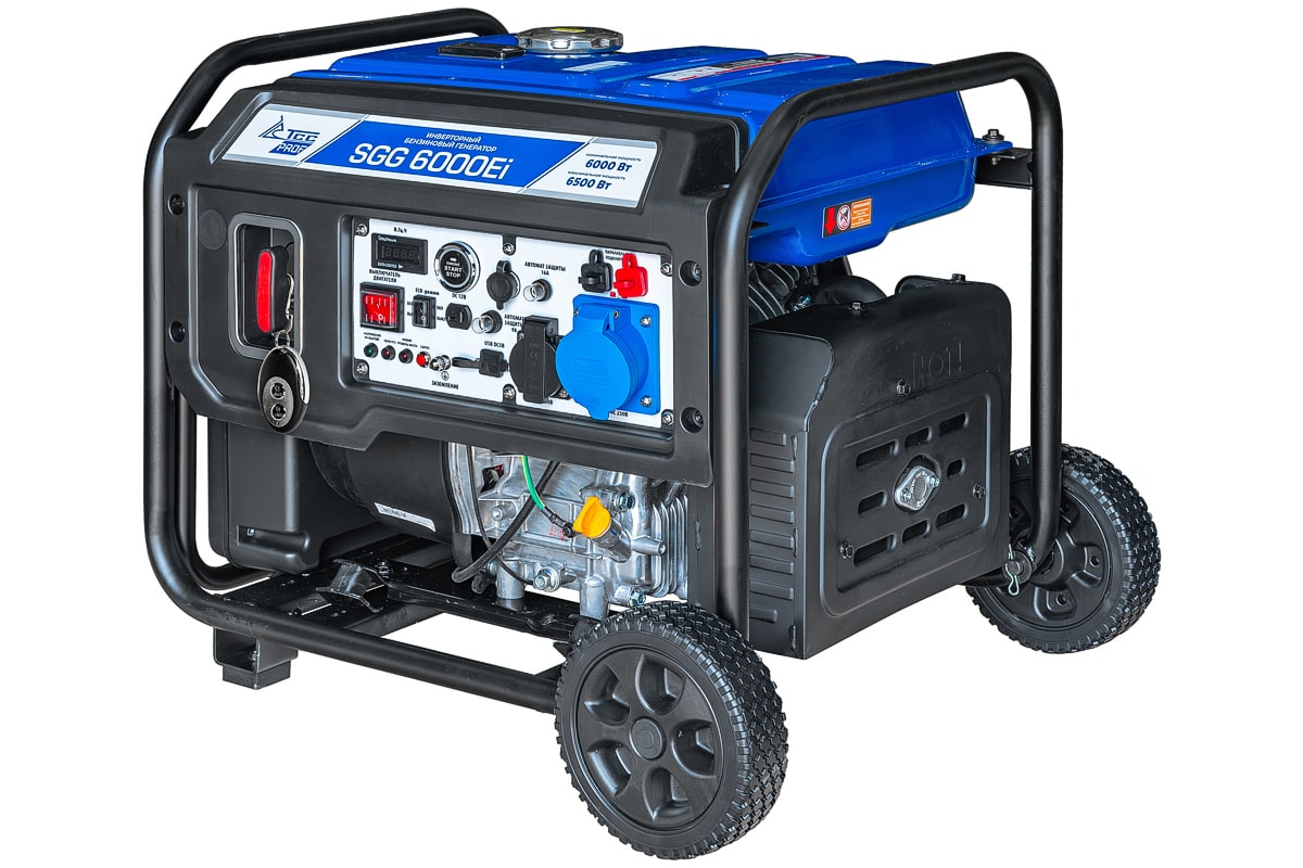ТСС SGG 6000Ei с колесами